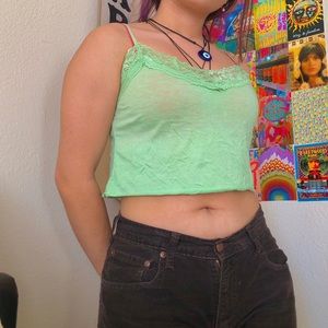 Light green top